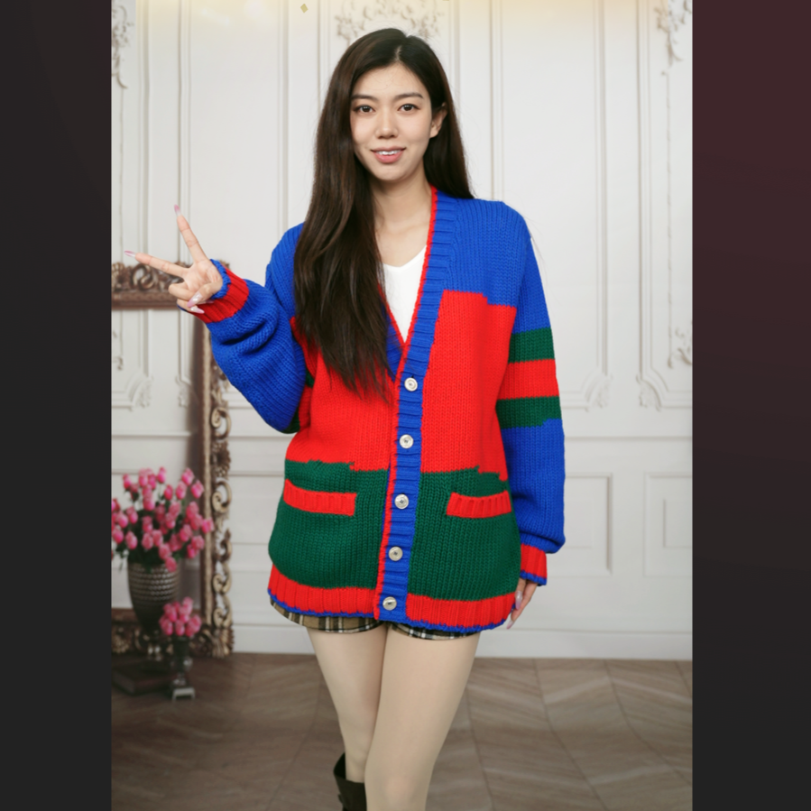 95新 GUCCI/古驰 麦殿/毛衣s码拼色/251104KCWYB02