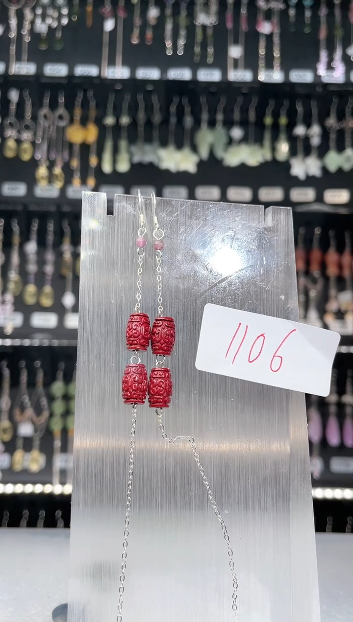 【闪购商品】紫晶耳饰银S925镶嵌喜欢拍