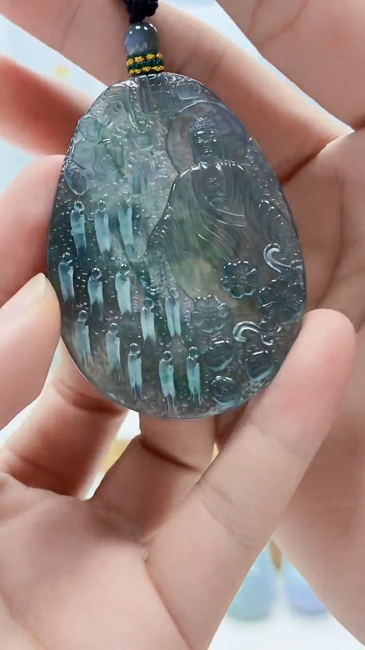 未镶嵌定制翡翠4917bb-毛货挂件93