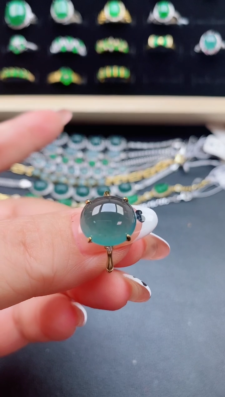 【闪购商品】翡翠戒指银S925镶嵌321321