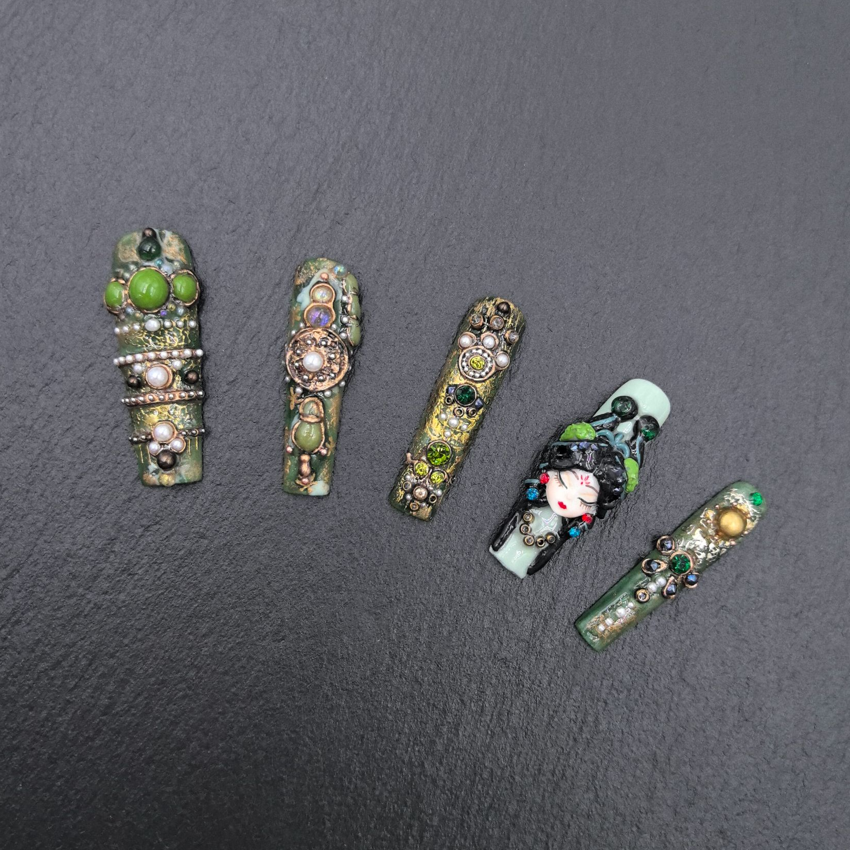 安夏 青衣珠翠10 纯手工穿戴甲重工小众