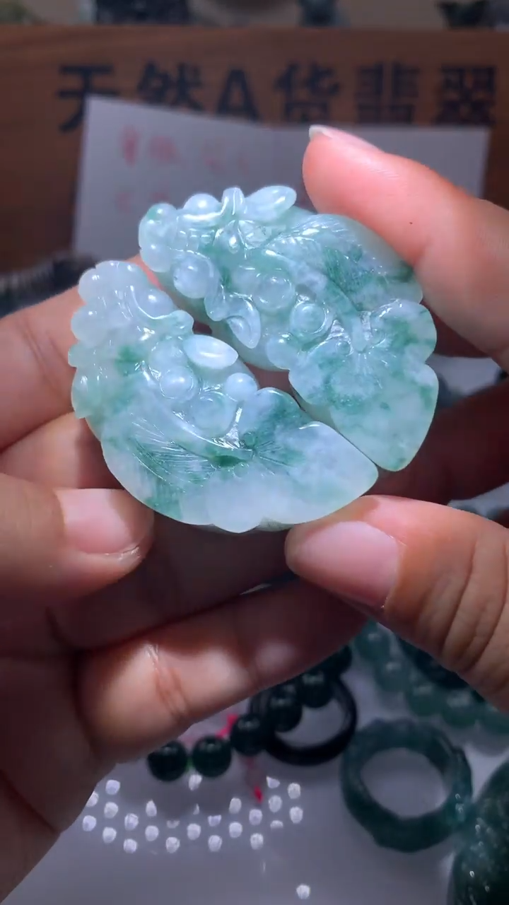 【闪购商品】翡翠颈饰未镶嵌保真天然A货翡翠