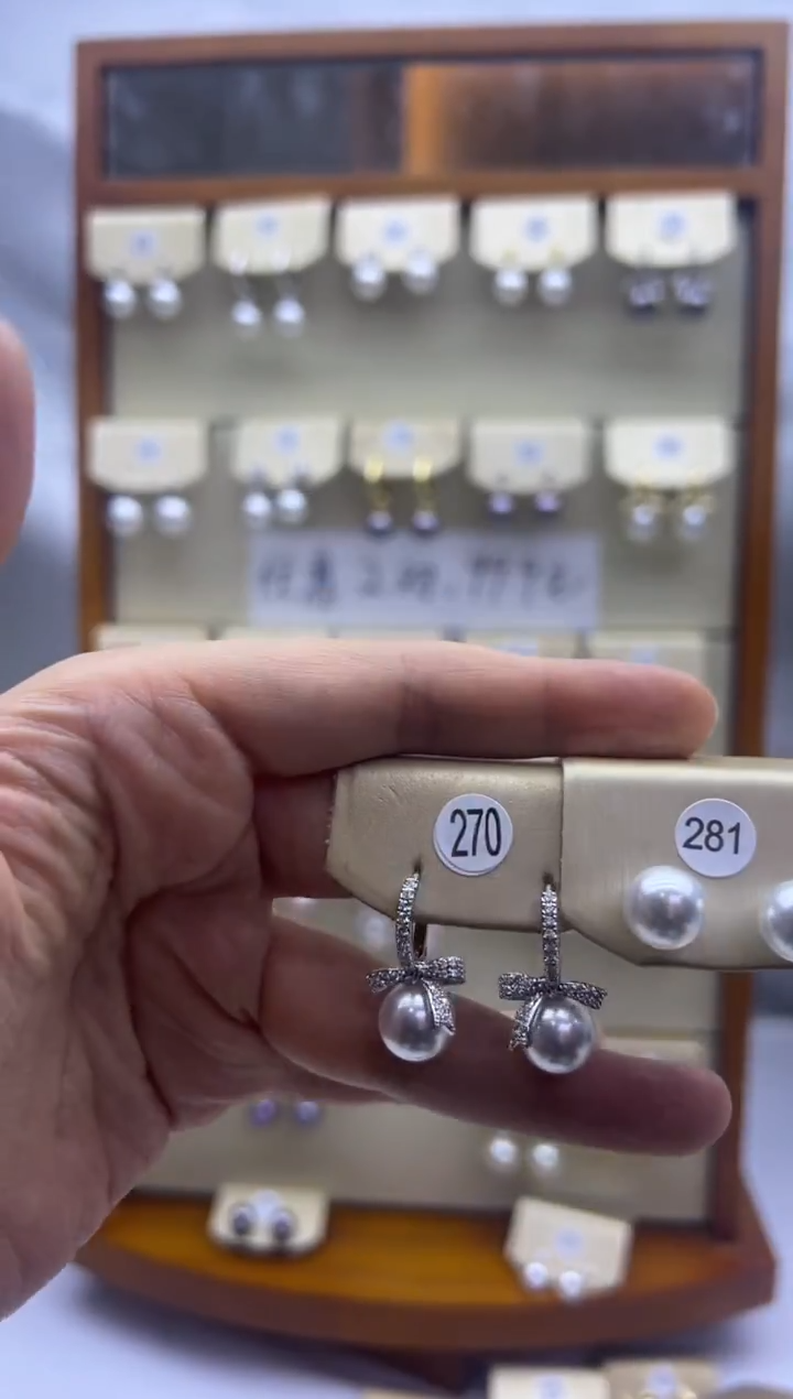 未镶嵌耳饰淡水珍珠270+281
