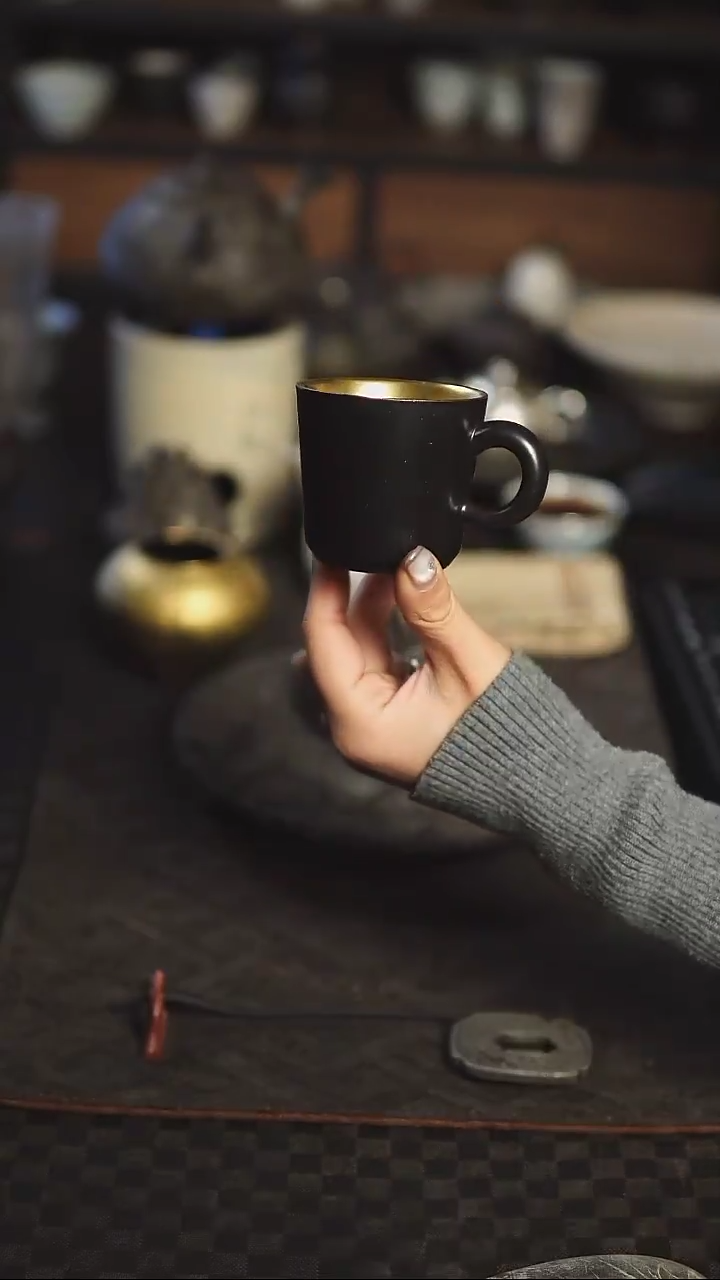 【闪购商品】松风舍 黑金系列咖啡杯