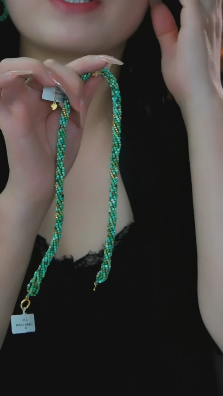 【闪购商品】绿松石项链银S925镶嵌发货一件