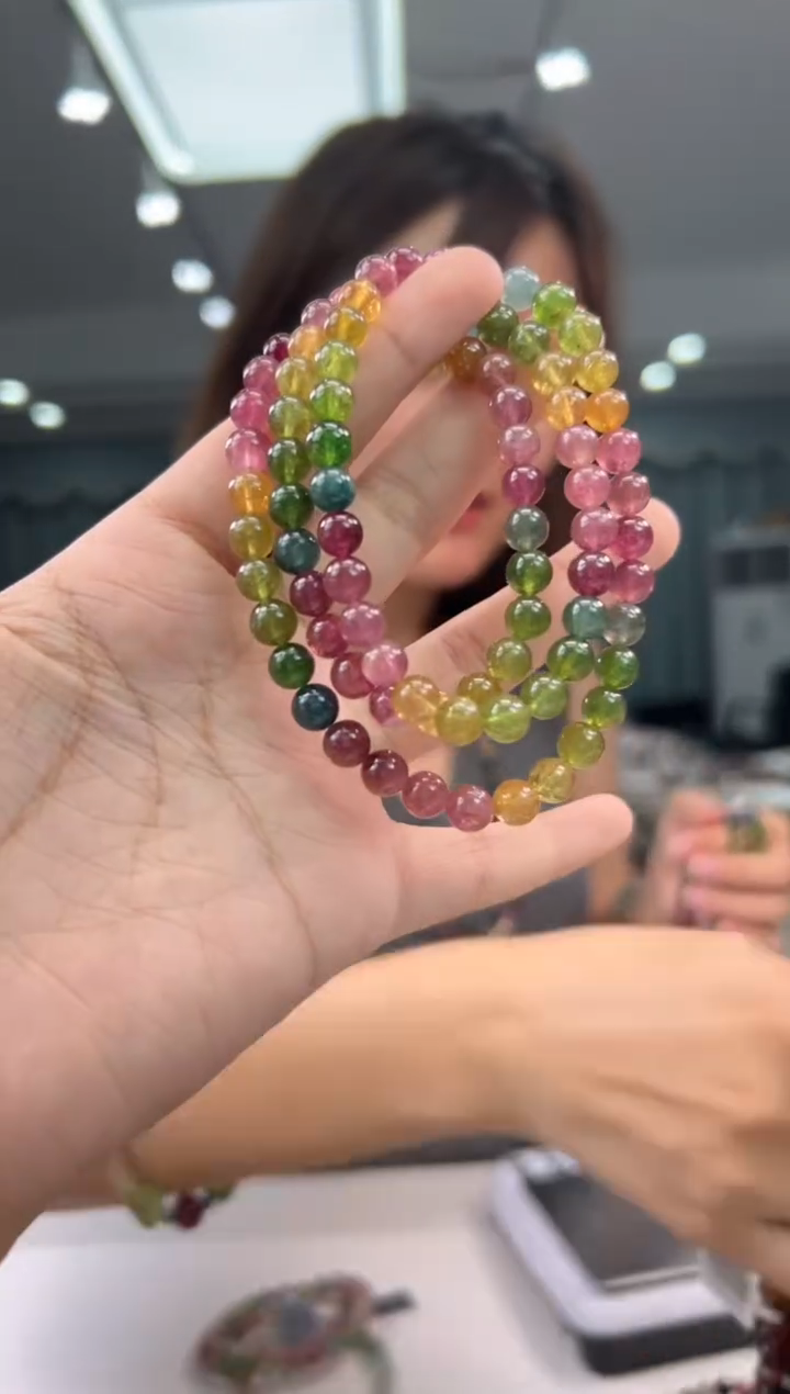未镶嵌手串碧玺碧玺多圈/多样式发一6mm+