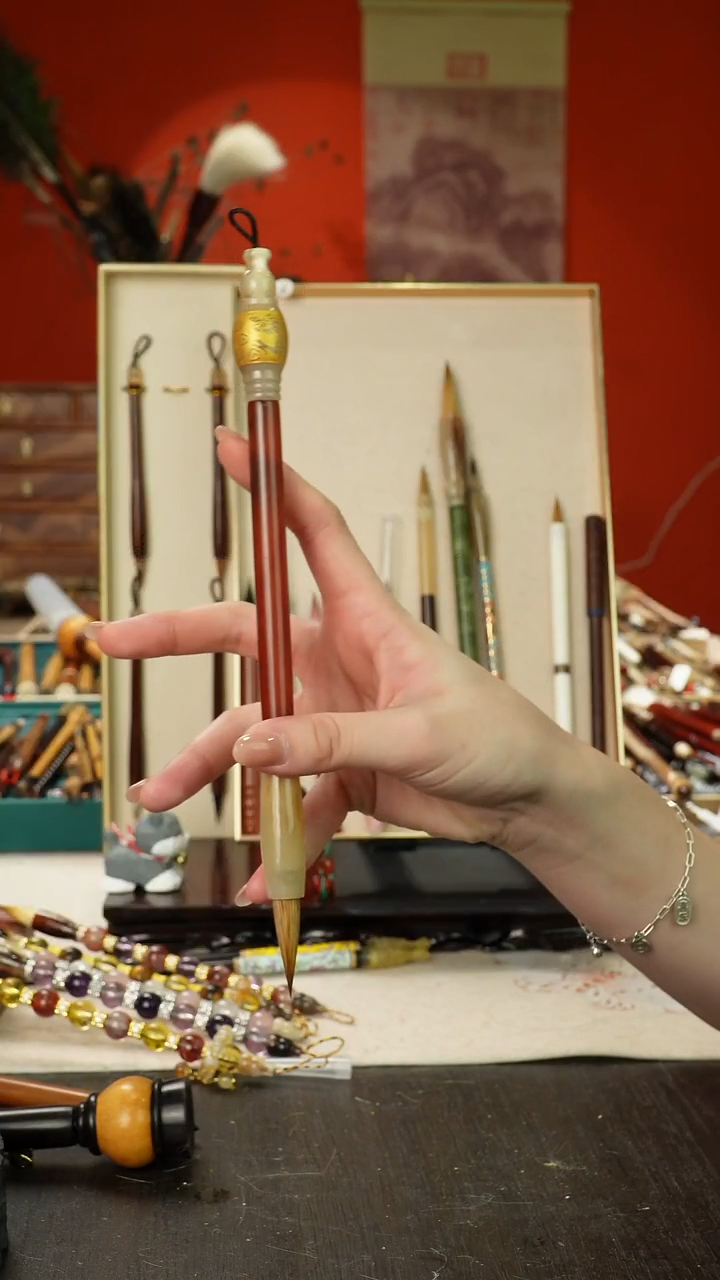 69号孤品高货毛笔链接 清水试笔 蘸墨不退