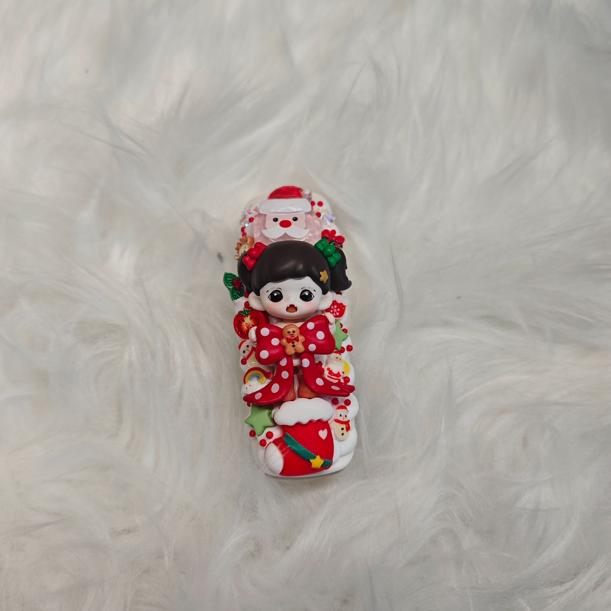 DIY奶油胶萌粒折叠小梳子小镜子