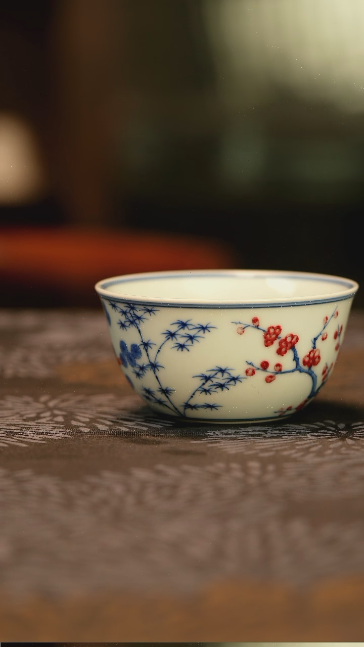 C****t林泉风月青花有理由松竹梅鸡缸杯