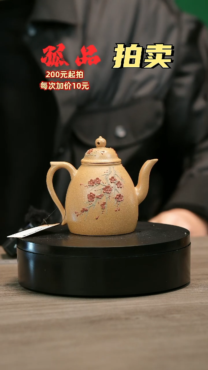 茶壶紫砂B***哥H2346陈春芬段泥梅花金瓶