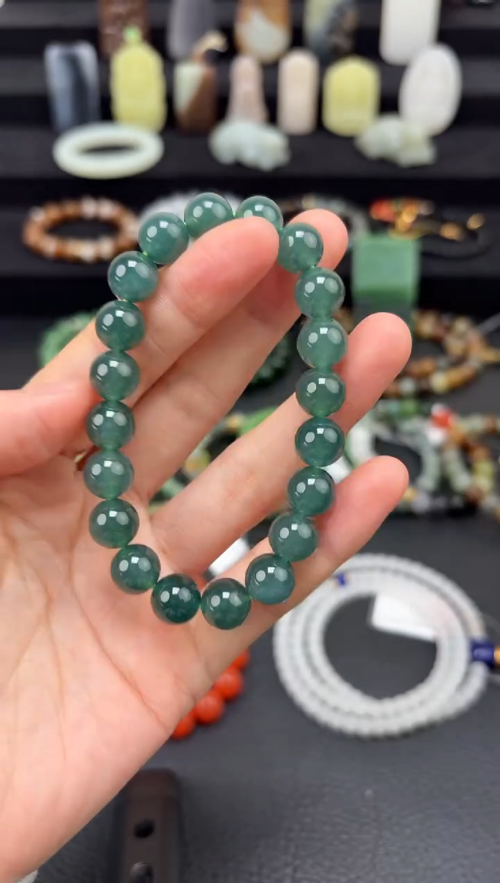 未镶嵌挂件翡翠10mm圆珠手串