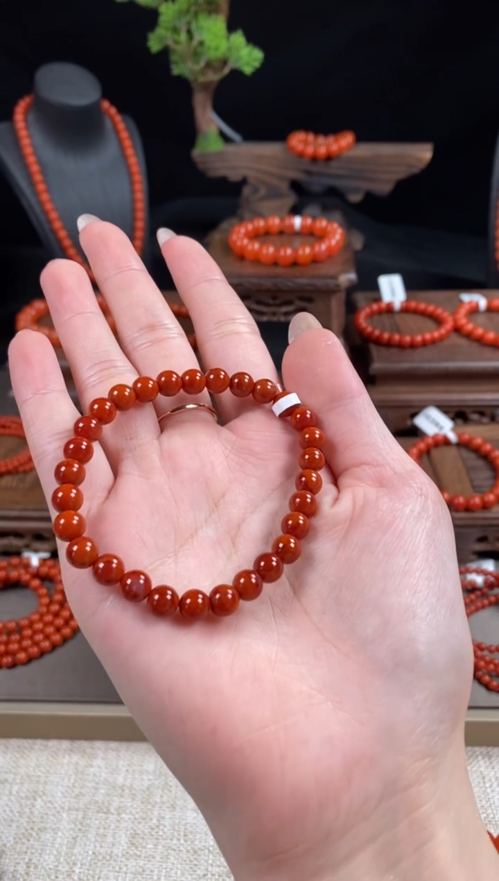 【闪购商品】南红玛瑙手串未镶嵌瓦西6mm+