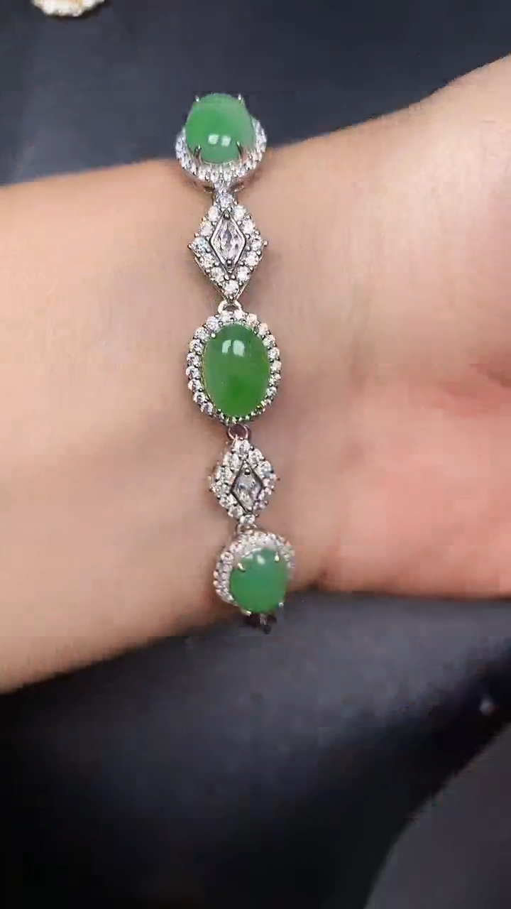 银S925镶嵌戒指翡翠1830