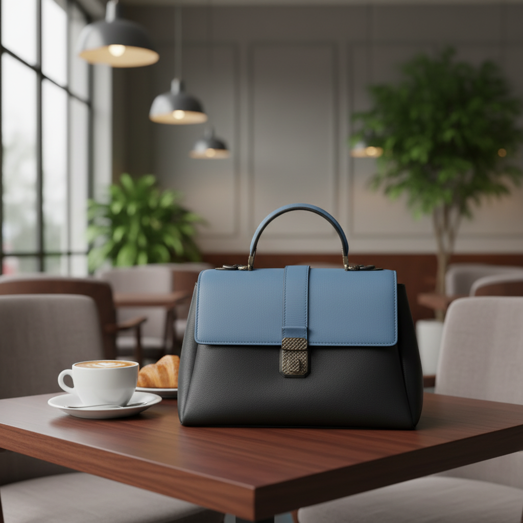 95新 BOTTEGA VENETA/葆蝶家 拼色手提包 1804 4522