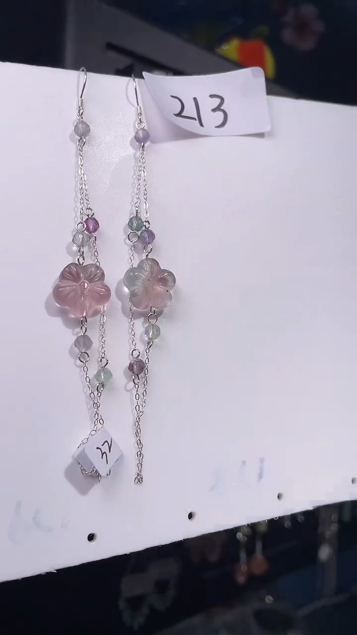 未镶嵌萤石耳饰喜欢拍