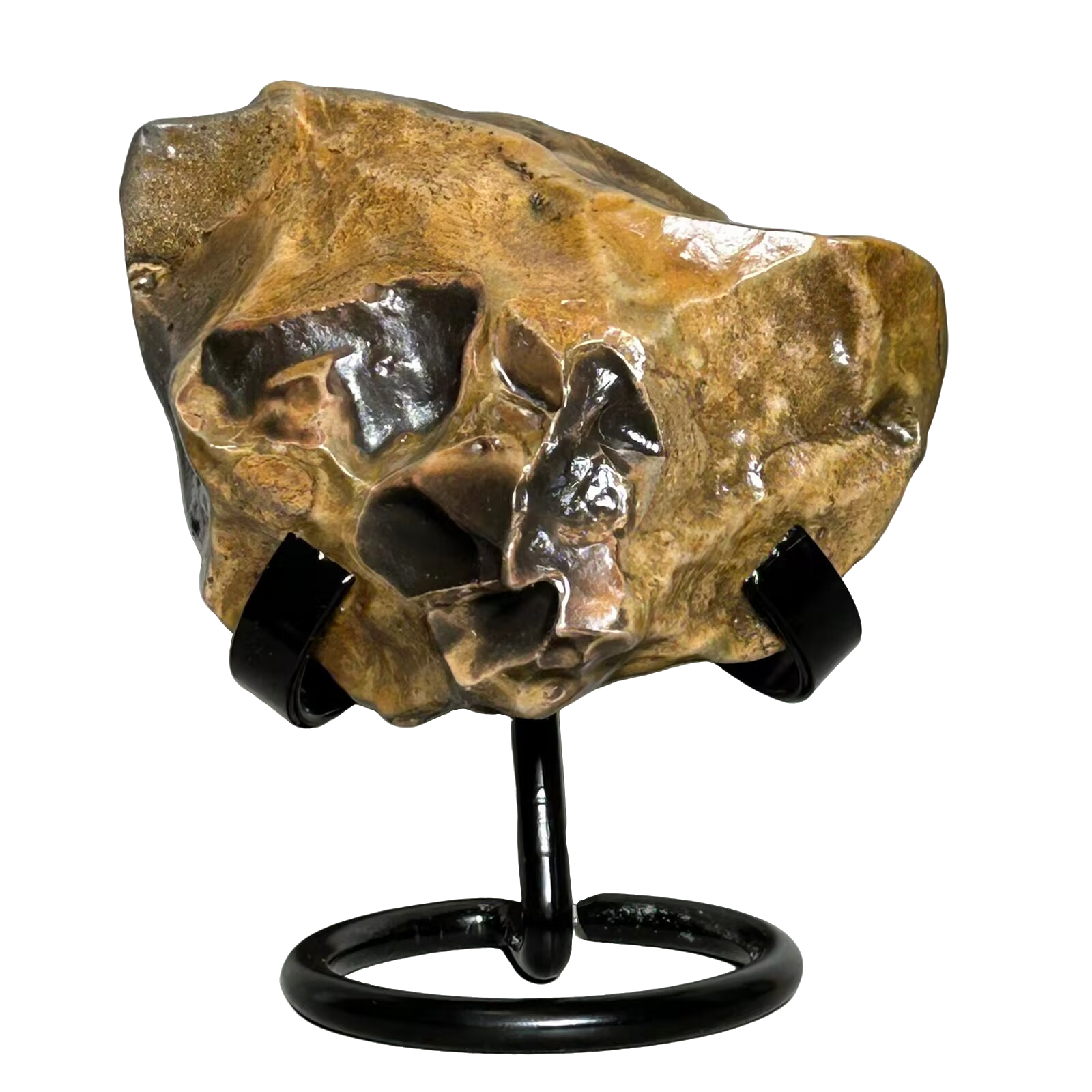 阿拉善戈壁石老油皮沙漠漆玛瑙彩石办公室家具茶台花盆摆件