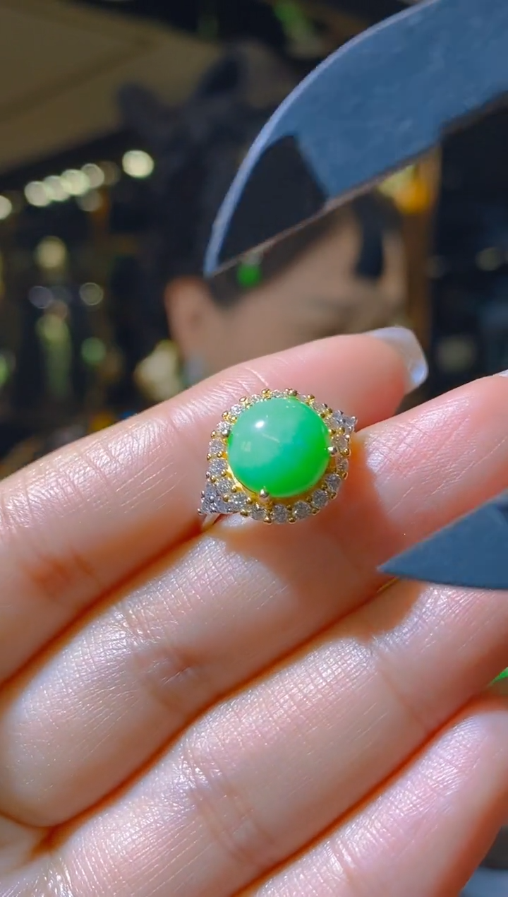 【闪购商品】翡翠戒指银S925镶嵌021     