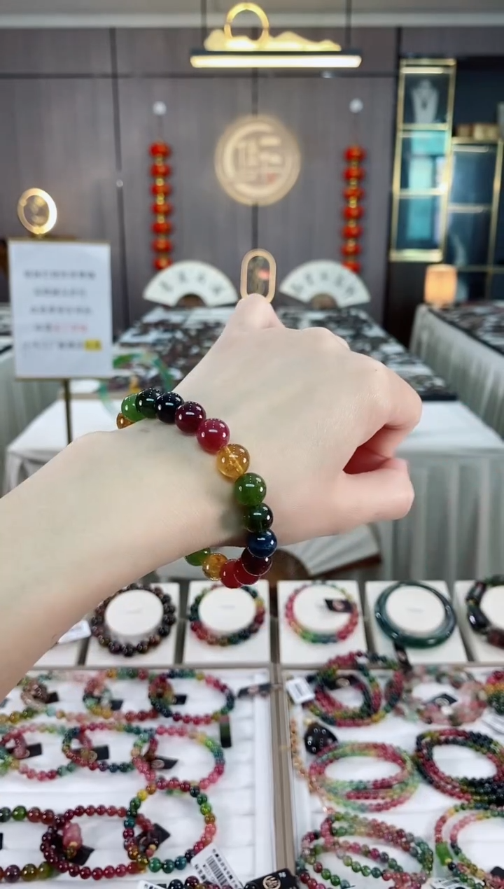 【闪购商品】单圈手串9.5mm+未镶嵌碧玺（多样性发一条）hon