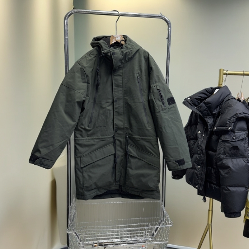 冬季男派克服中长款保暖《防风连帽厚衣棉服外套》户外御寒加厚高端