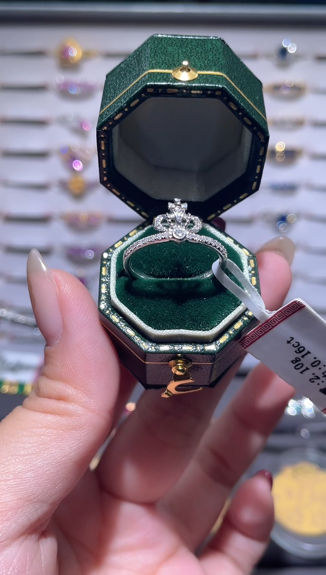 【闪购商品】钻石戒指/指环18K金镶嵌18K金镶嵌钻石戒指