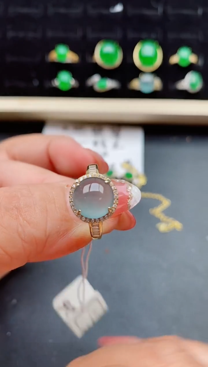 【闪购商品】翡翠戒指银S925镶嵌50805