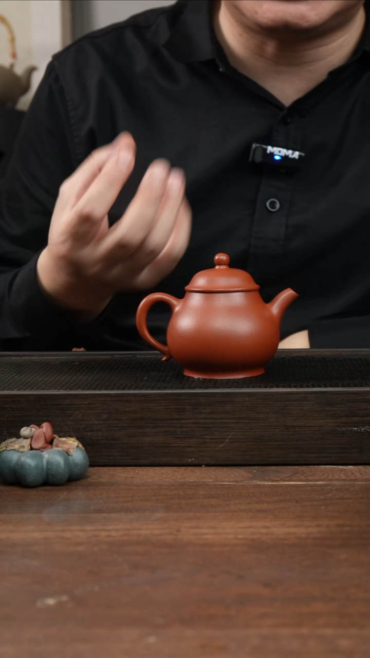 茶杯紫砂朱泥潘壶     170CC  -