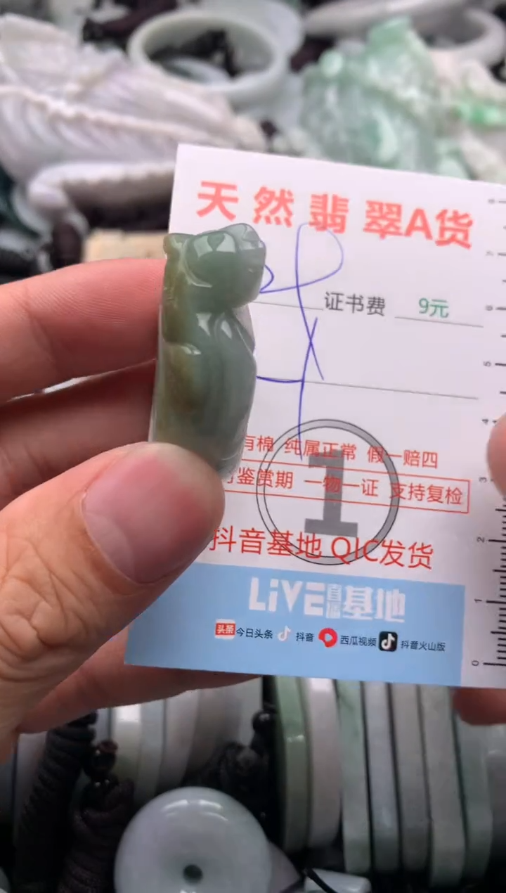 翡翠未镶嵌吊坠(不含链)1
