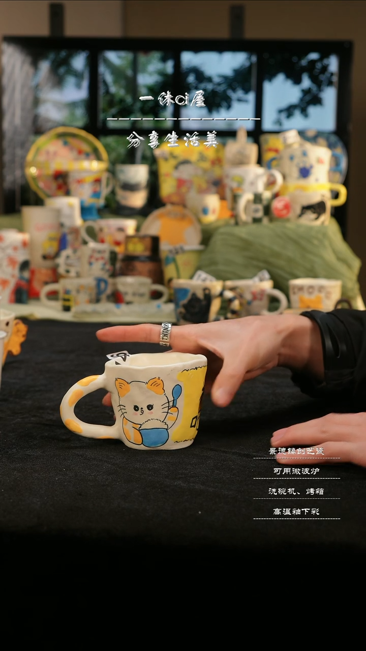 【闪购商品】摆件亲工手绘陶瓷-
