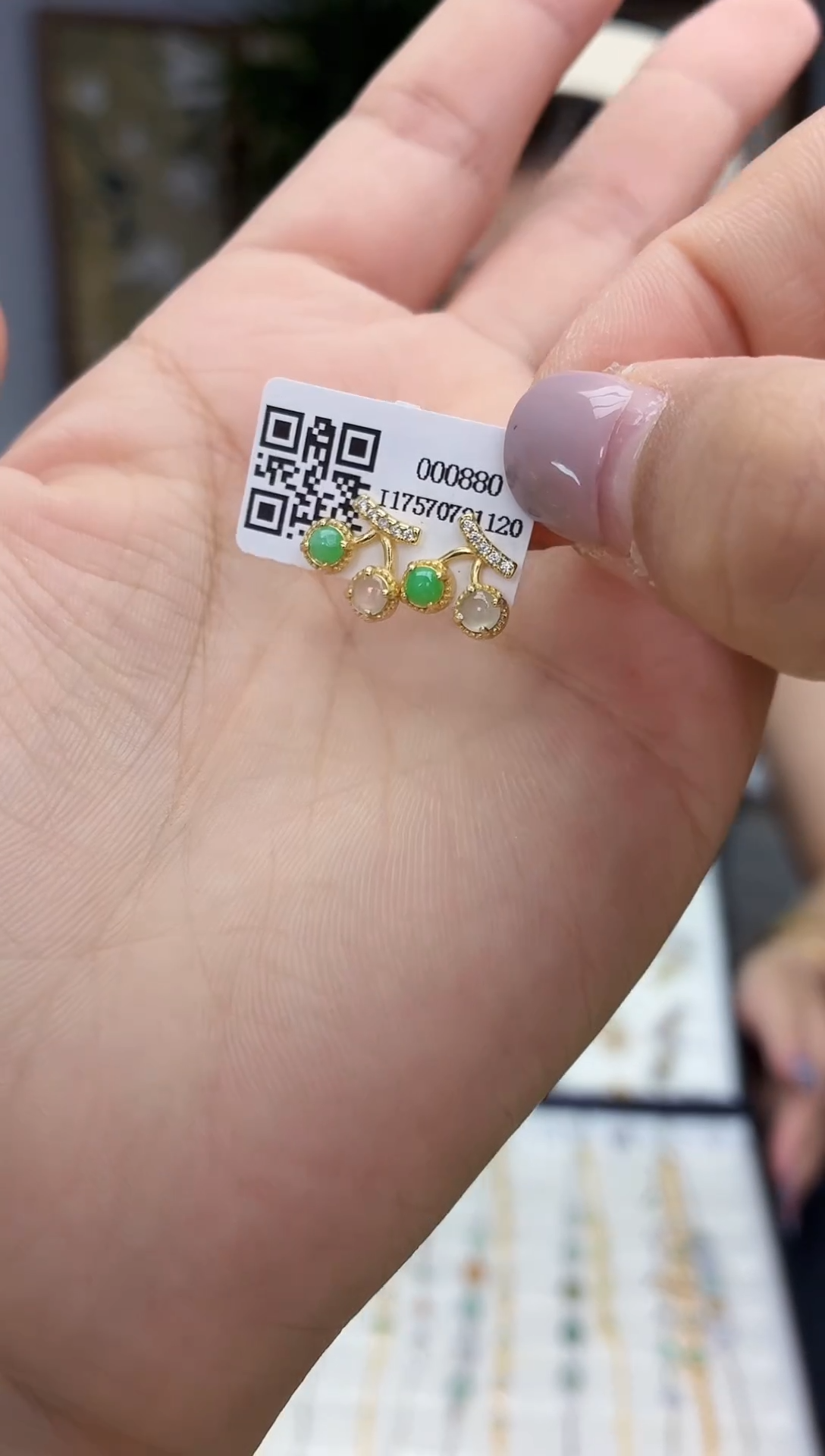 银S925镶嵌翡翠耳饰111111111