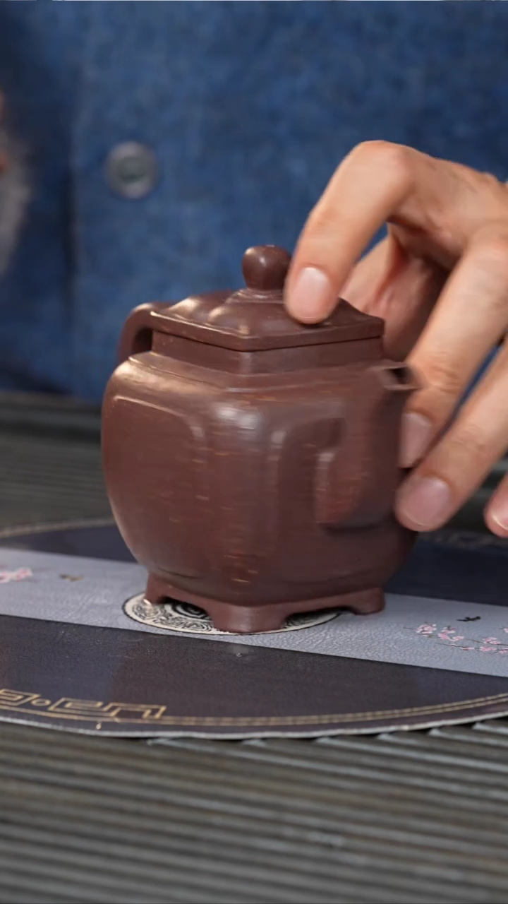 【闪购商品】紫砂茶壶QYJ朱砂紫 四方夺魁 