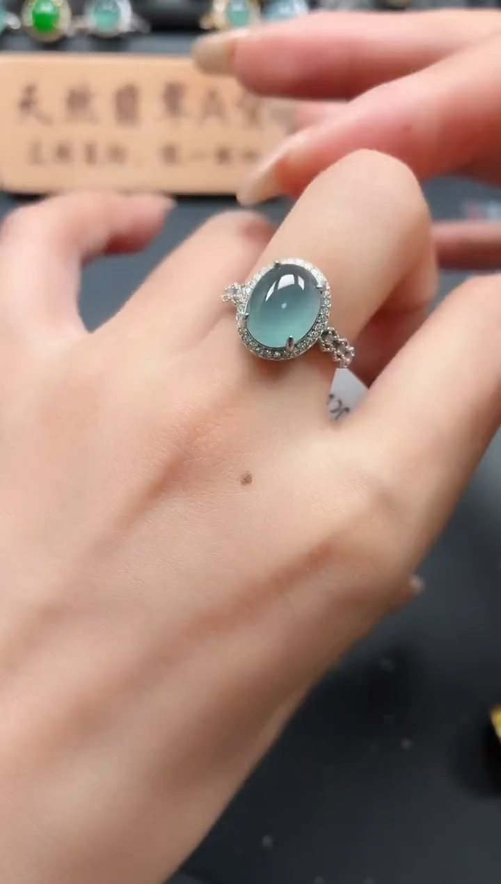 银S925镶嵌戒指翡翠1111