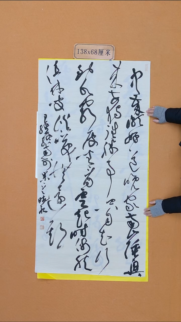 书法魏晓红 湖北草书委员 68*138 八平尺 