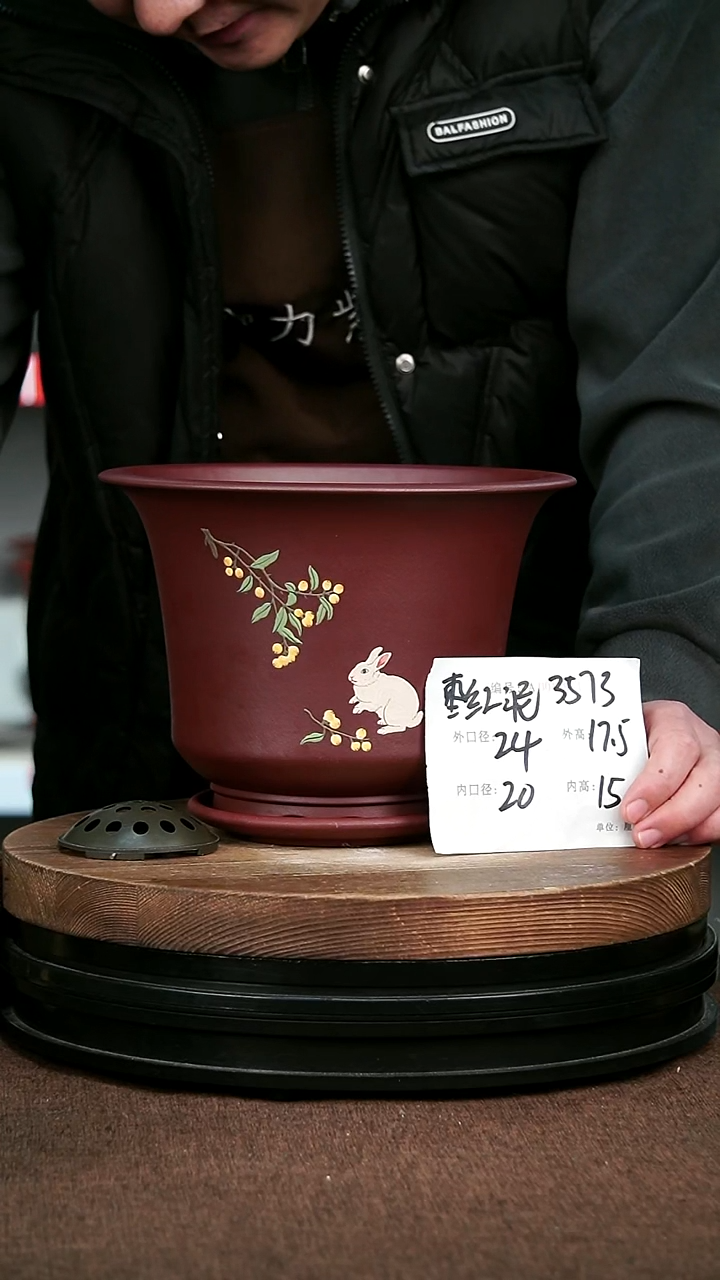 紫砂花盆花卉园艺3573+Z