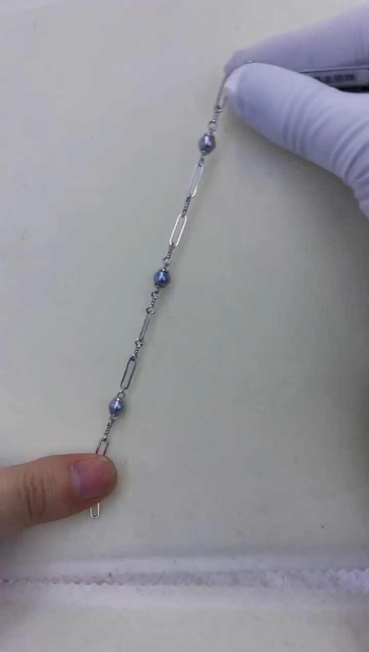 银S925镶嵌饰品海水珍珠真多麻色设计款手链