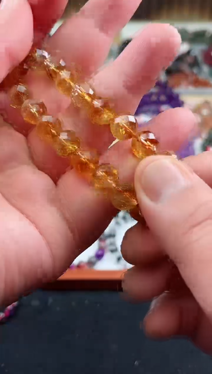 【闪购商品】水晶手链黄水晶未镶嵌天铭001