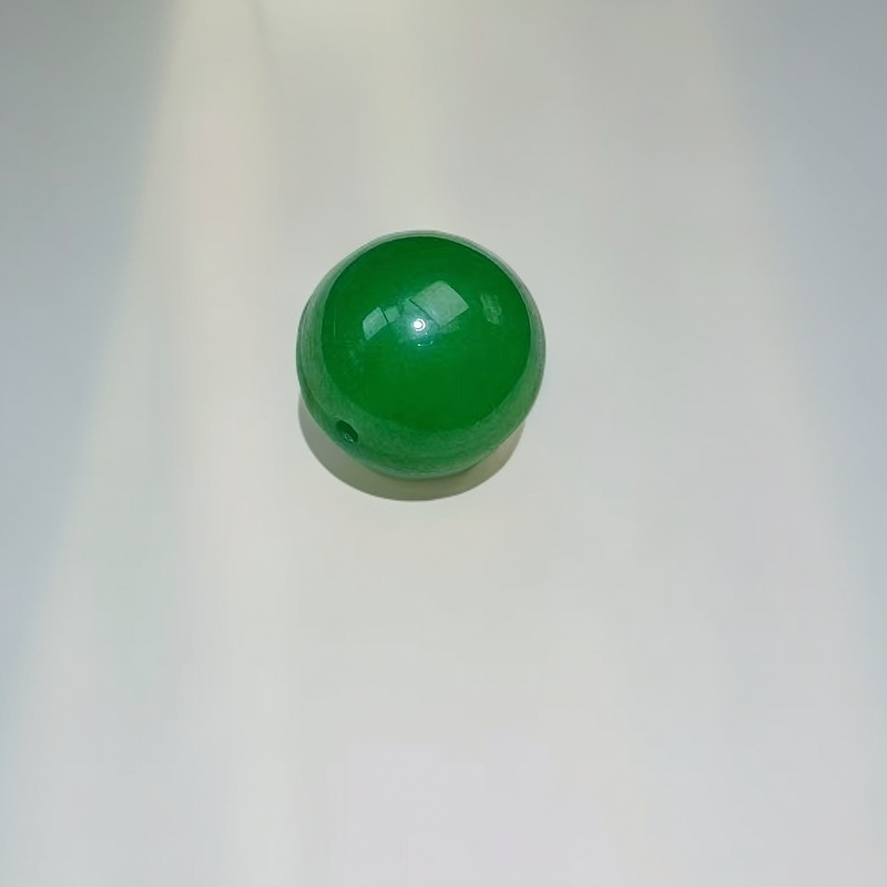 【优品甄选】天然散珠冰阳绿20mm 1颗（赠弹力绳）ONE015