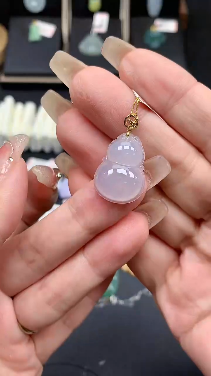 【闪购商品】翡翠吊坠(不含链)18K金镶嵌MS141996