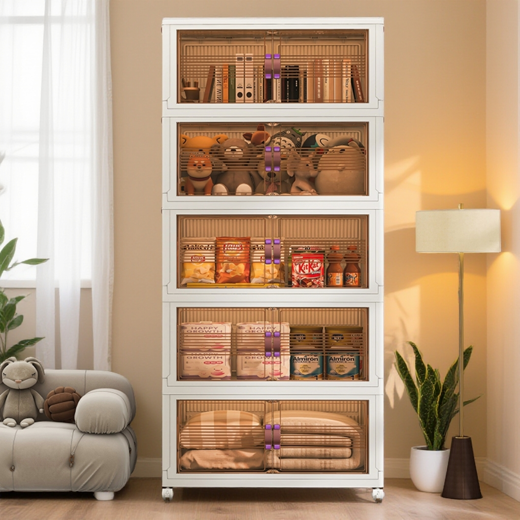 【足斤足量足尺寸】原料白80款多功能巨能装免安装儿童衣柜