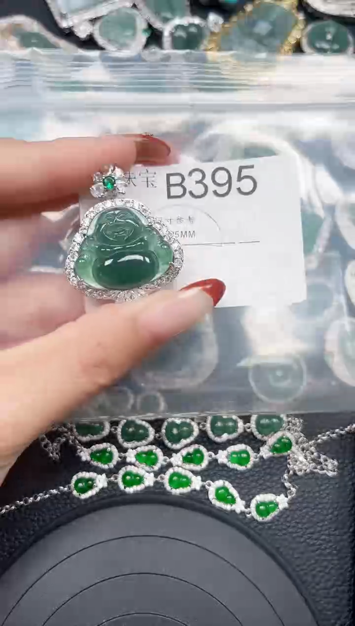 【闪购商品】翡翠颈饰未镶嵌赠皮绳395