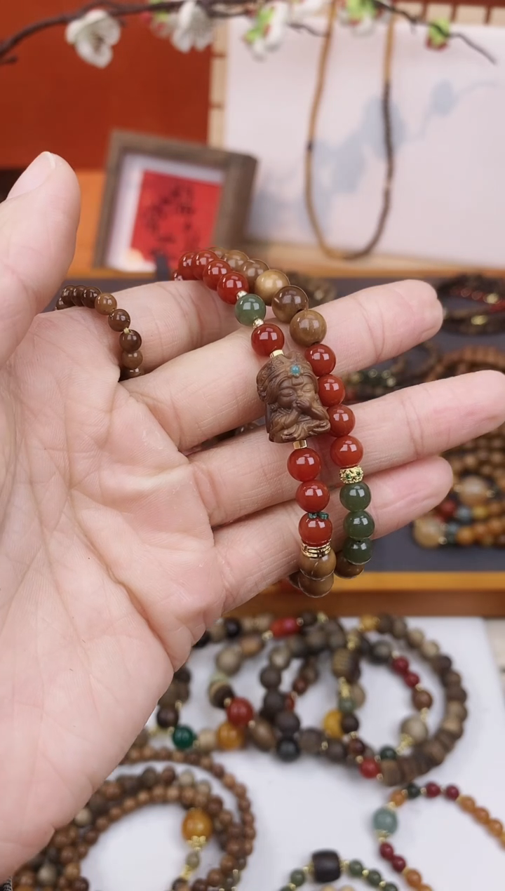 【闪购商品】库克手串未镶嵌不说扎基双圈设计