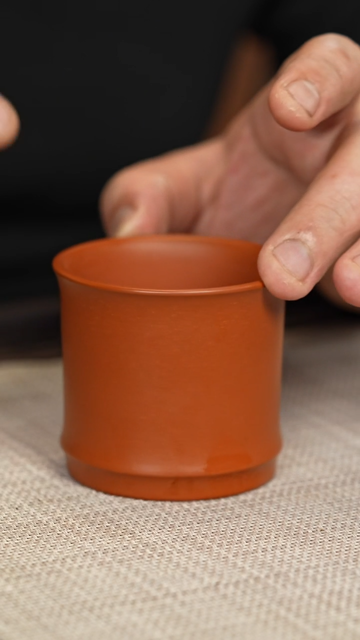 【闪购商品】紫砂茶壶朱泥竹节杯