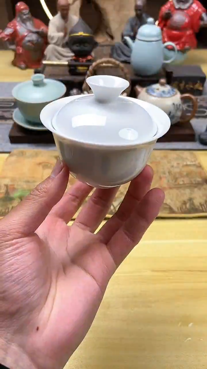 【闪购商品】其他s羊脂玉二财盖碗