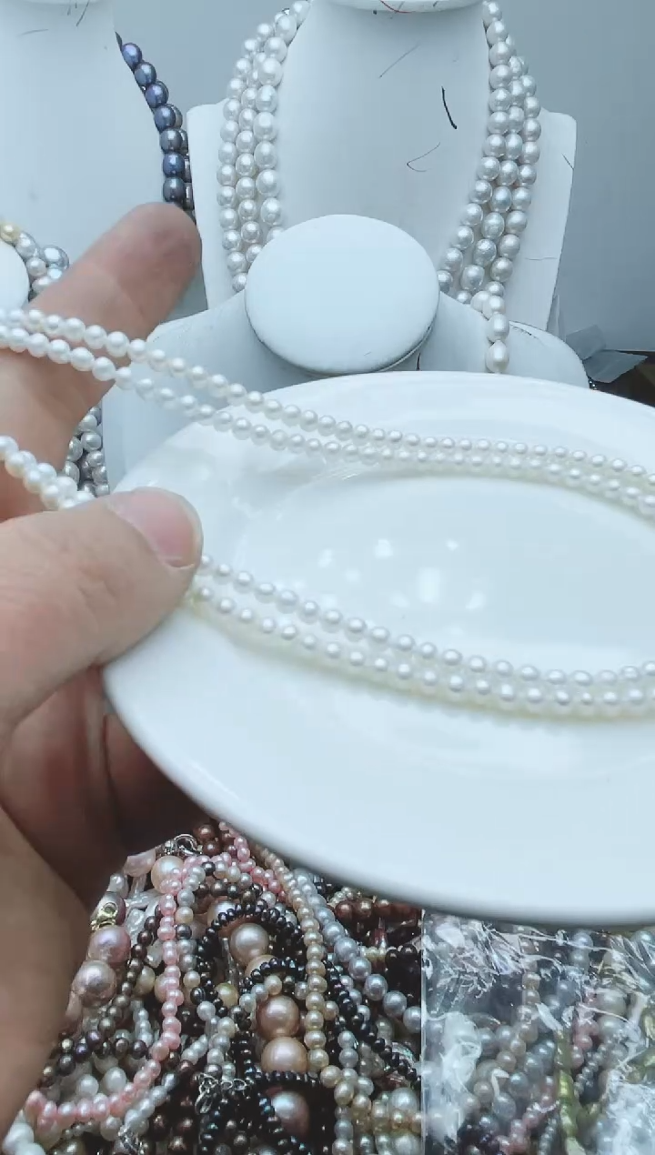 【闪购商品】淡水珍珠颈饰钛钢1