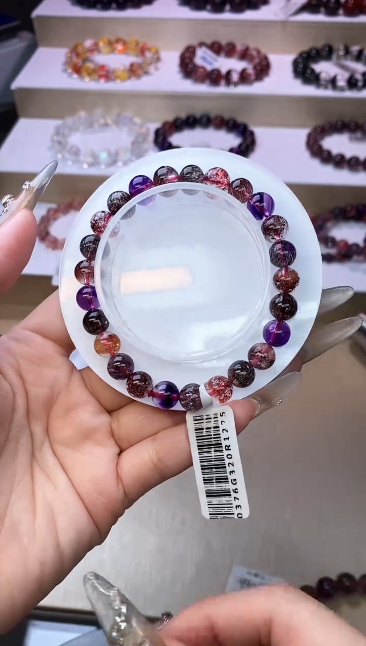 【闪购商品】水晶手链未镶嵌黑加仑超七7m+