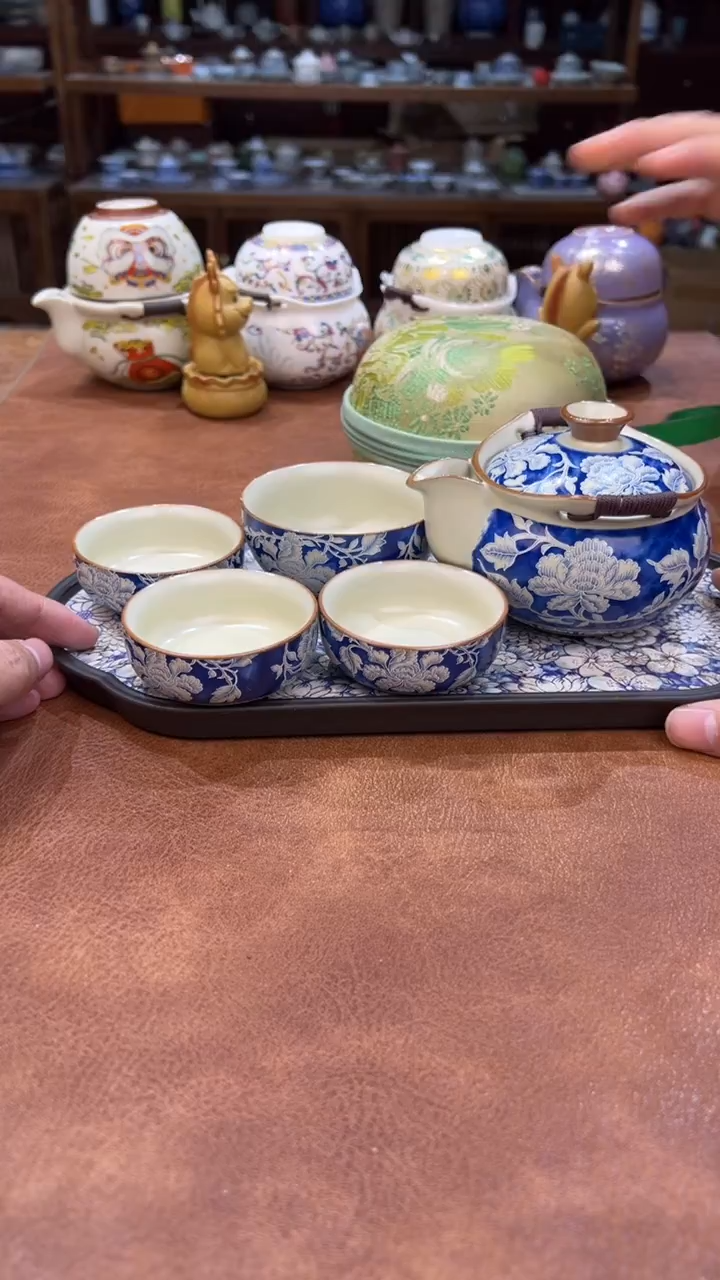 真的很便宜会开片的旅行茶具