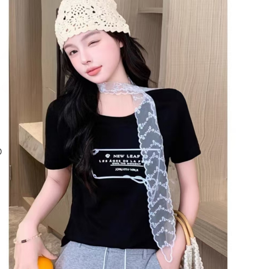 2025夏季时尚洋气休闲T恤女8902【9】