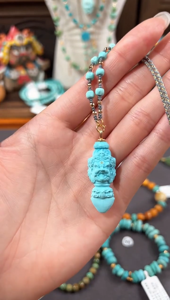 【闪购商品】绿松石颈饰18K金镶嵌绿松石项链