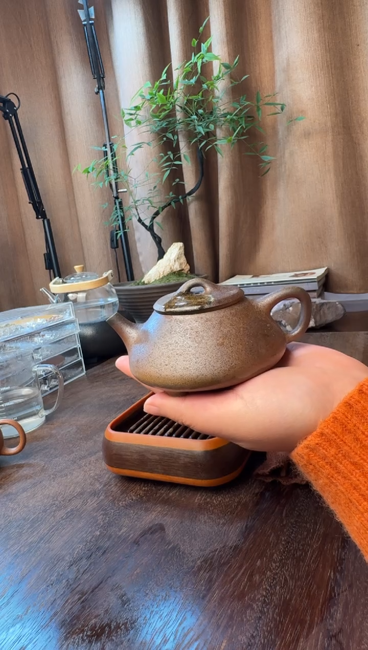 茶壶紫砂柴烧桃花泥任瓢--23号