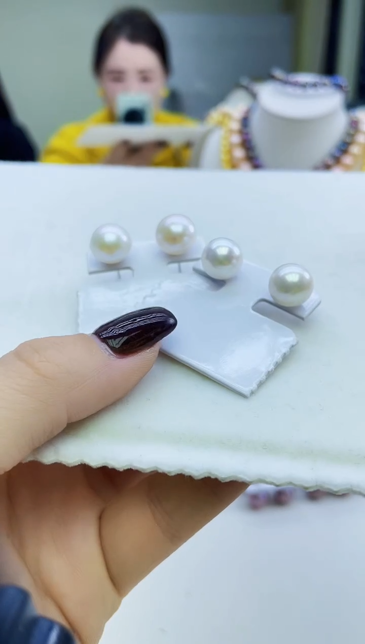 未镶嵌素钉淡水珍珠白色系素钉