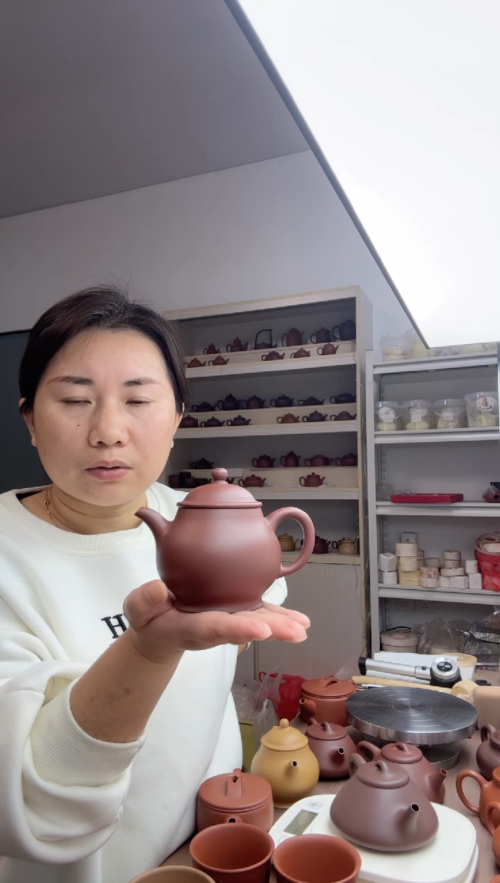 茶壶紫泥天*潘壶200cc（原矿紫泥）